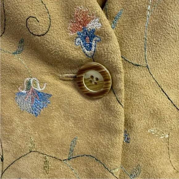 Floral Embroidered Yellow Vest - Picture 5 of 8